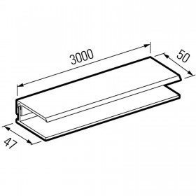 Финишный профиль для фасадных панелей темный, шт