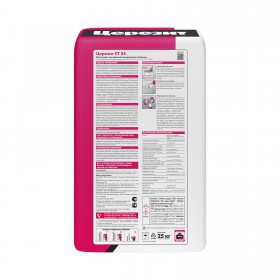 Штукатурка декоративная Церезит СТ 35 минеральная Короед, зерно 3,5 мм, серая, 25 кг, 48 шт/поддон