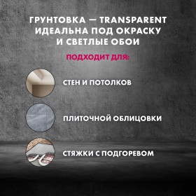 Грунтовка Церезит CT 17 Transparent глубокого проникновения беcцветная 10 л, шт