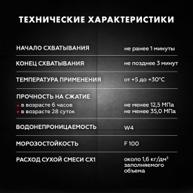 Гидропломба Церезит CX 1 для остановки водопритоков 2 кг, шт
