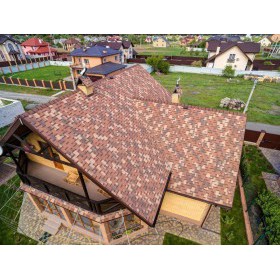 Гибкая черепица ТехноНиколь Shinglas Ультра Фокстрот Сандал, 3 м2/упак