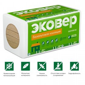 Минеральная вата Эковер Вент-Фасад 90 кг/м3 1000х600х100 мм, 4 шт/упак