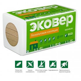 Минеральная вата Эковер Стэп 125 кг/м3 1000х600х30 мм, 6 шт/упак
