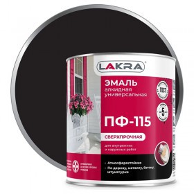 Эмаль ПФ-115 Лакра черная 2,8 кг, шт