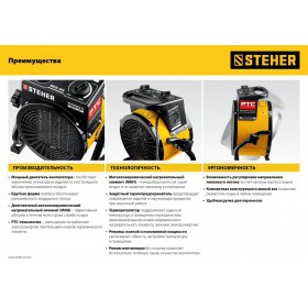 Тепловая пушка электрическая Steher 2 кВт SEK-3R