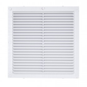 Решетка вентиляционная с сеткой 198х198 мм белая, шт