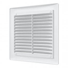Решетка вентиляционная с сеткой 150х150 мм белая ERA 1515РЦ, шт