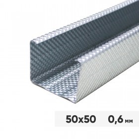 Профиль стоечный ПС 50х50х3000 мм оцинкованный 0,6 мм рифленый, шт