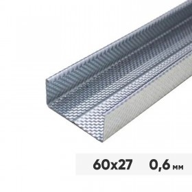 Профиль потолочный ПП 60х27х3000 мм оцинкованный 0,6 мм рифленый, шт