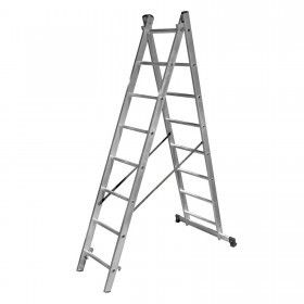 Лестница алюминиевая универсальная, двухсекционная, 8 ступеней, шт