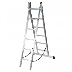 Лестница алюминиевая универсальная, двухсекционная, 6 ступеней, шт