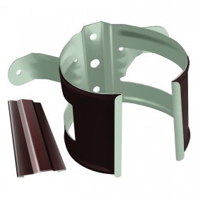 Держатель трубы на дерево Grand Line Optima 125/90 мм Ral 8017 шоколад фото