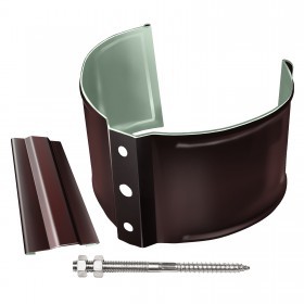 Держатель трубы на кирпич Grand Line Optima 125/90 мм Ral 8017 шоколад фото