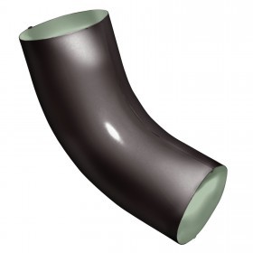 Колено трубы 60 градусов Grand Line Optima 125/90 мм Ral 8017 шоколад фото