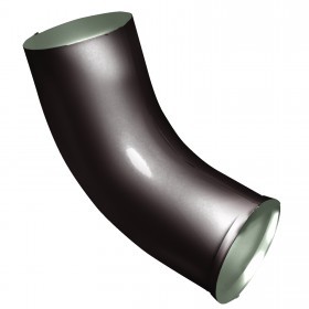 Колено стока Grand Line Optima 125/90 мм Ral 8017 шоколад фото