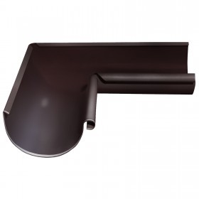 Угол желоба внутренний 90 градусов Grand Line Optima 125/90 мм Ral 8017 шоколад фото